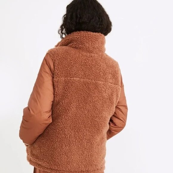 Madewell Reversible Sherpa Puffer Jacket - Picture 4 of 14